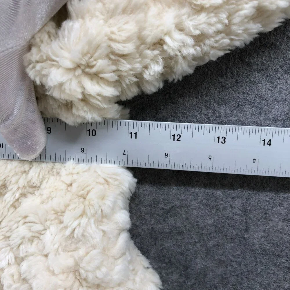 Vintage Y2K Old Navy Baby Girl Faux Fur‎ Sherpa Hooded Jacket Cream 12-18M